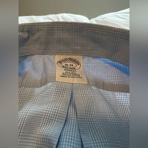 Brooks brothers plaid button down regent shirt blue size 16-33